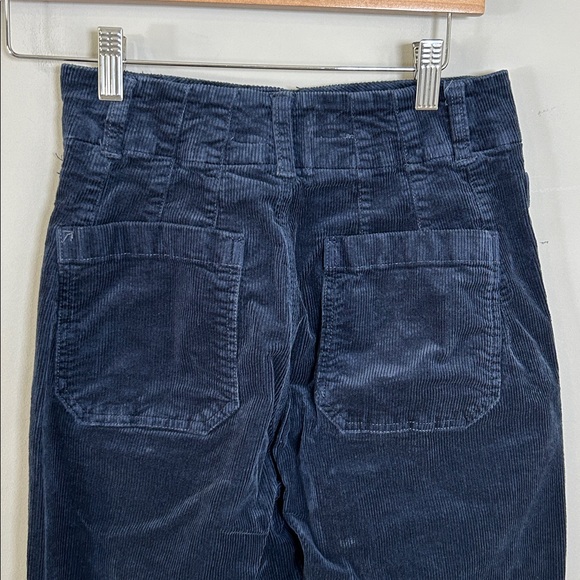 Maeve Corduroy Navy Wide-Leg Pants - Picture 7 of 12